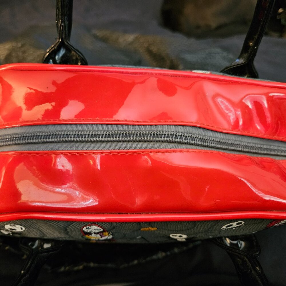 Disney Burton Nightmare Before Christmas Character Black Red Vinyl Purse Bag - Picture 5 of 6